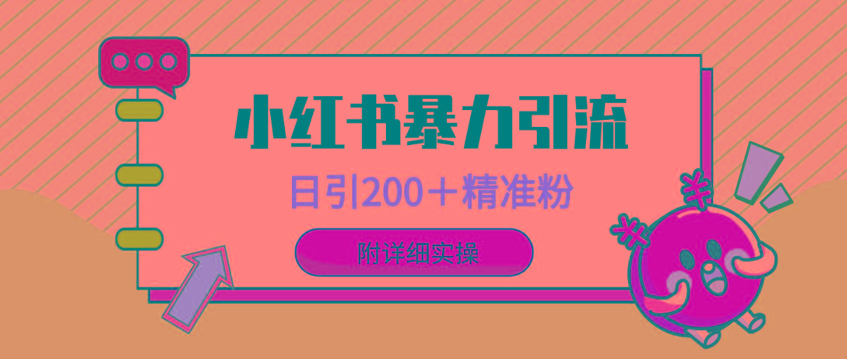 (9582期)小红书暴力引流大法，日引200＋精准粉，一键触达上万人，附详细实操-随风资源网