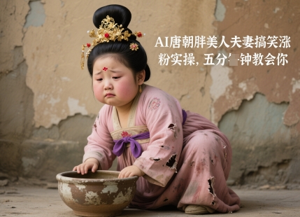 AI唐朝胖美人夫妻搞笑涨粉实操，五分钟教会你-随风资源网