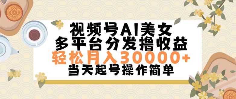视频号AI美女，轻松月入30000+,操作简单轻松上手-随风资源网