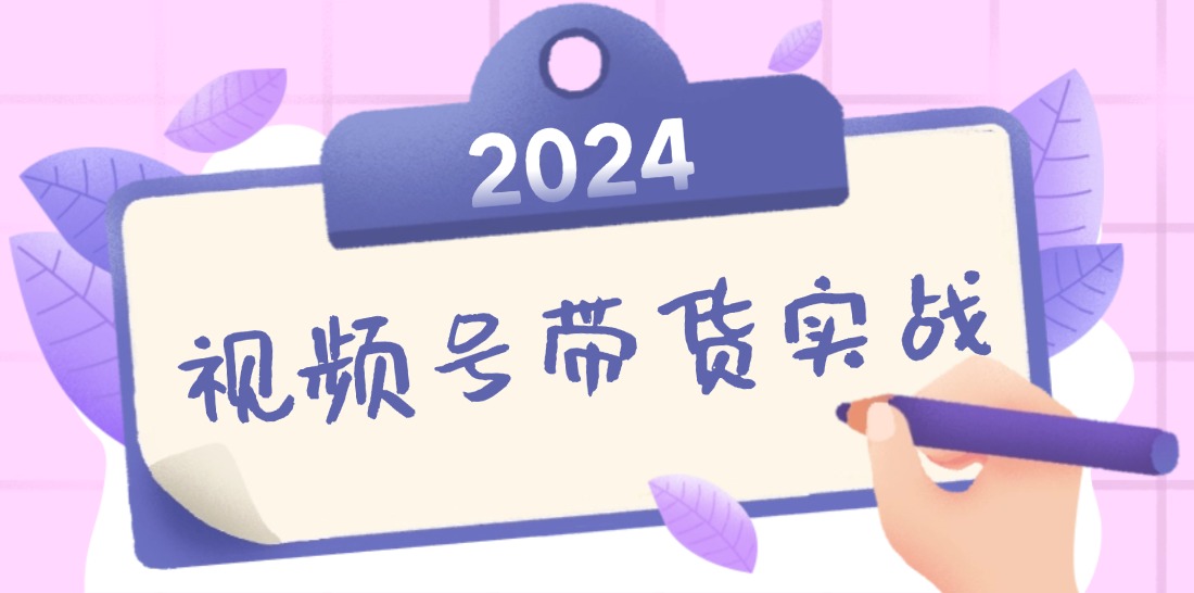 2024视频号最新带货实战课：无人直播/书单号卖货/个人IP口播 (附资料素材-随风资源网