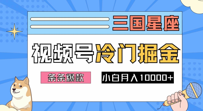 2024视频号三国冷门赛道掘金，条条视频爆款，操作简单轻松上手，新手小白也能月入1w-随风资源网