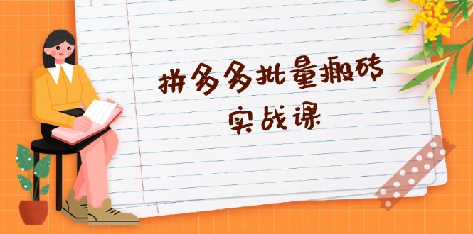 拼多多批量搬砖实战课，全自动剪辑发布，黑科技新技术与爆款选品策略-随风资源网