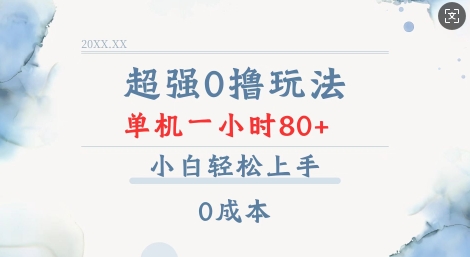 超强0撸玩法 录录数据 单机 一小时轻松80+ 小白轻松上手 简单0成本【仅揭秘】-随风资源网