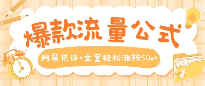 爆款流量公式，网易热评+文案轻松涨粉50w+【揭秘】-随风资源网