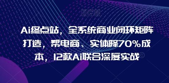 Ai终点站，全系统商业闭环矩阵打造，帮电商、实体降70%成本，12款Ai联合深度实战-随风资源网