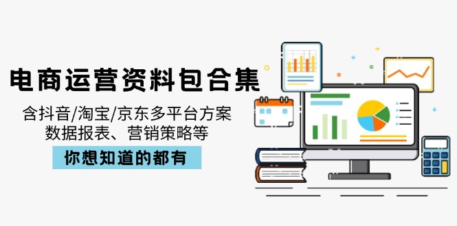 电商运营资料包合集，含抖音/淘宝/京东多平台方案，数据报表、营销策略等-随风资源网