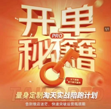淘宝开单秘籍PRO，量身定制淘天实战陪跑计划，告别做店迷茫、快速突破运营瓶颈期-随风资源网