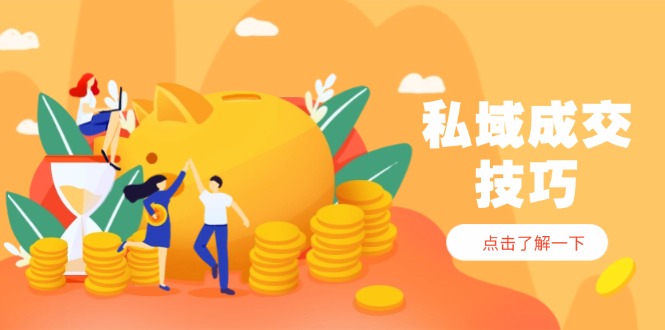 私域成交技巧，帮你从入门到精通，破解四大痛点，快速变现，轻松收钱-随风资源网
