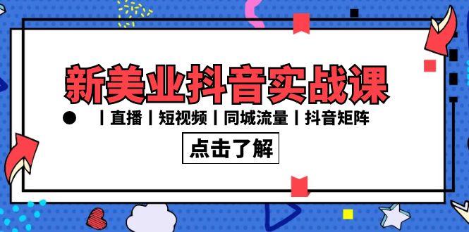 新美业抖音实战课丨直播丨短视频丨同城流量丨抖音矩阵(30节课)-随风资源网