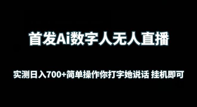 首发Ai数字人无人直播，实测日入700+无脑操作 你打字她说话挂机即可【揭秘】-随风资源网