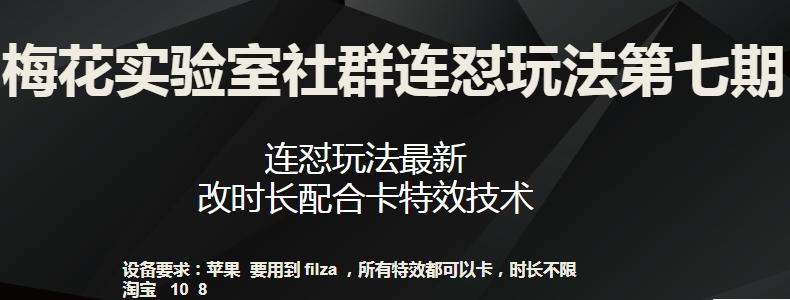梅花实验室社群连怼玩法第七期，连怼玩法最新，改时长配合卡特效技术-随风资源网