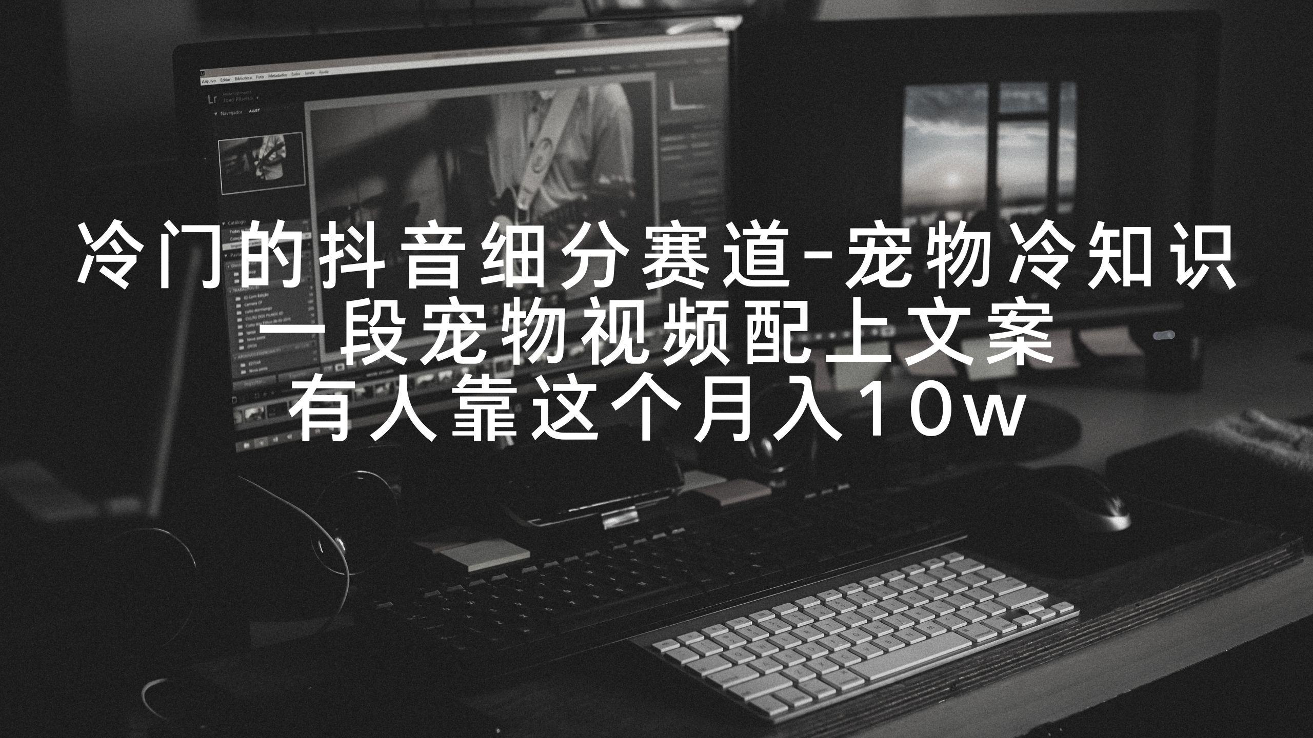 冷门的抖音细分赛道-宠物冷知识，一段宠物视频配上文案，有人靠这个月入10w-随风资源网