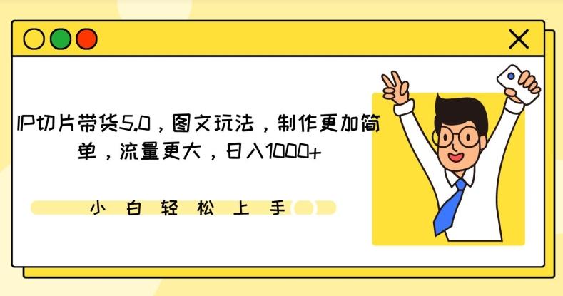 IP切片带货5.0，图文玩法，制作更加简单，流量更大，日入1000+【揭秘】-随风资源网