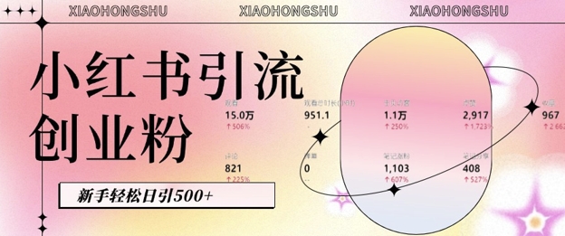 小红书私域引流无脑操作法：AI生成内容，粉丝自动转化，新手轻松日引500+创业粉-随风资源网