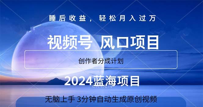 2024蓝海项目，3分钟自动生成视频，月入过万-随风资源网