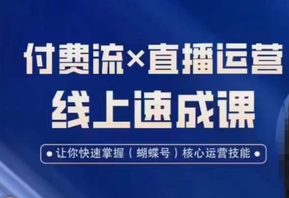 视频号付费流实操课程，付费流✖️直播运营速成课，让你快速掌握视频号核心运营技能-随风资源网
