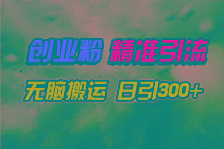 (9875期)视频号纯搬运日引300+创业粉教程！-随风资源网
