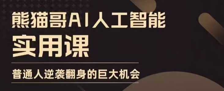 AI人工智能实用课，实在实用实战，普通人逆袭翻身的巨大机会-随风资源网