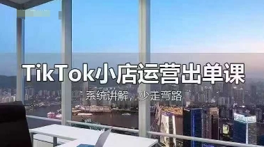 TikTok小店运营出单课，从开店选品、运营出单、发货回款，进行全流程讲解-随风资源网