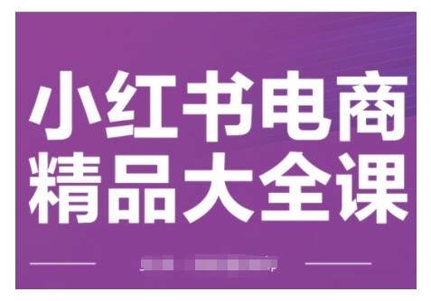 小红书电商精品大全课，快速掌握小红书运营技巧，实现精准引流与爆单目标，轻松玩转小红书电商(更新2月)-随风资源网