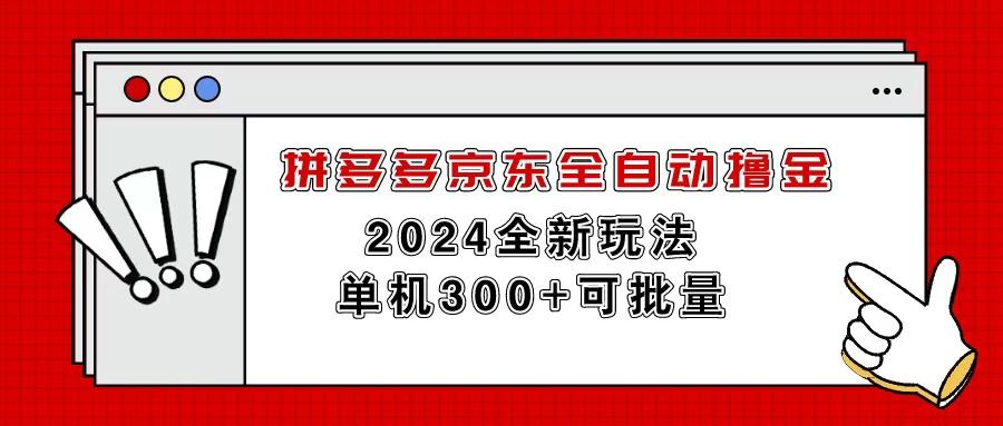 拼多多京东全自动撸金，单机300+可批量-随风资源网