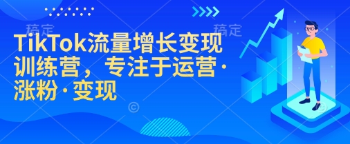 TikTok流量增长变现训练营，专注于运营·涨粉·变现-随风资源网