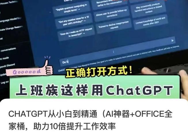 CHATGPT从小白到精通，AI神器+OFFICE全家桶，助力10倍提升工作效率-随风资源网