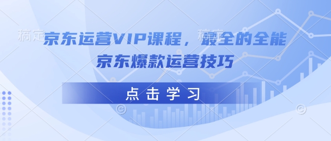 京东运营VIP课程，最全的全能京东爆款运营技巧-随风资源网
