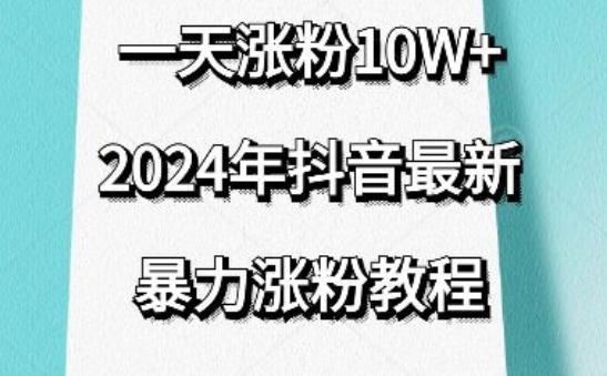抖音最新暴力涨粉教程，视频去重，一天涨粉10w+，效果太暴力了，刷新你们的认知【揭秘】-随风资源网
