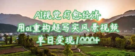 AI视觉疗愈经济：用ai重构超写实风景视频，单日变现多张-随风资源网