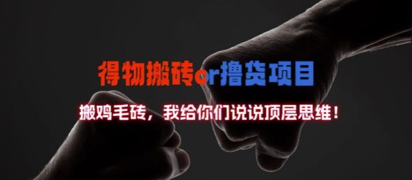 得物搬砖撸货项目?掰下数据，我给你们说说顶层思维【揭秘】-随风资源网