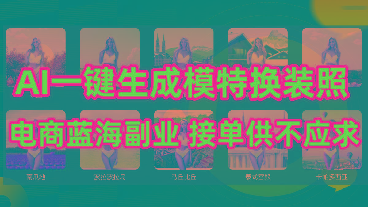 (9616期)AI制作一键生成模特换装照，电商蓝海副业供不应求-随风资源网