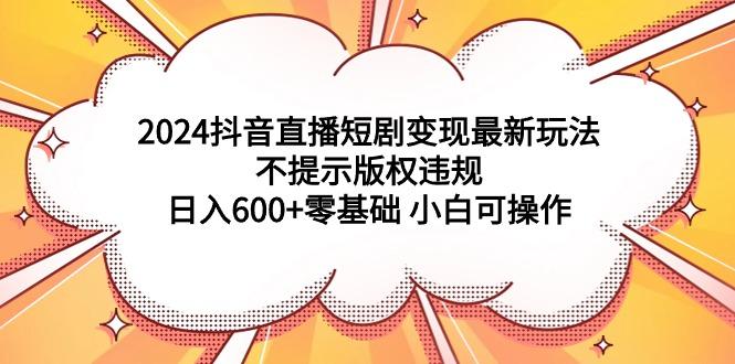 (9305期)2024抖音直播短剧变现最新玩法，不提示版权违规 日入600+零基础 小白可操作-随风资源网