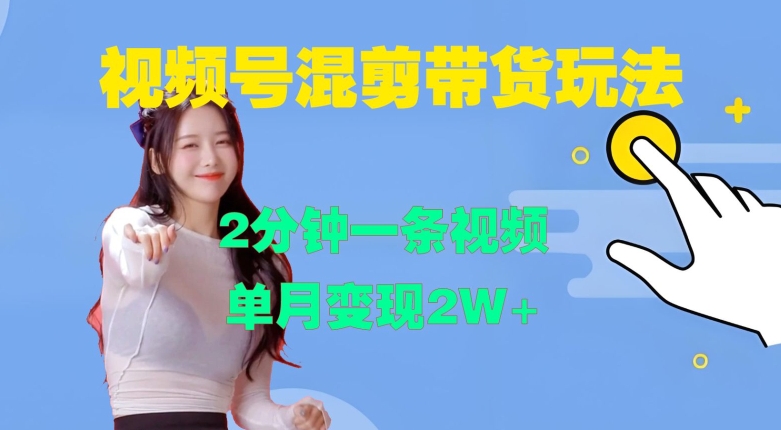 视频号混剪玩法，2分钟一条视频，单月变现2W+【揭秘】-随风资源网