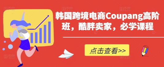 韩国跨境电商Coupang高阶班，酷胖卖家，必学课程-随风资源网