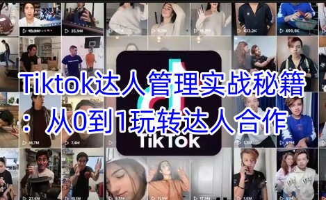 Tiktok达人管理实战秘籍：从0到1玩转达人合作-随风资源网