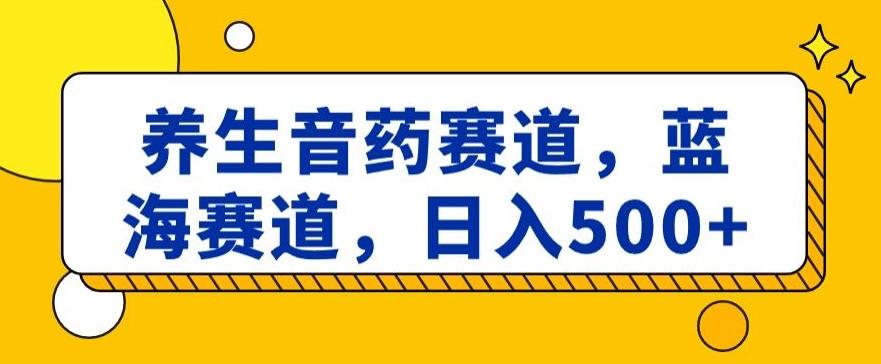 养生音药赛道，蓝海赛道，日入500+【揭秘】-随风资源网
