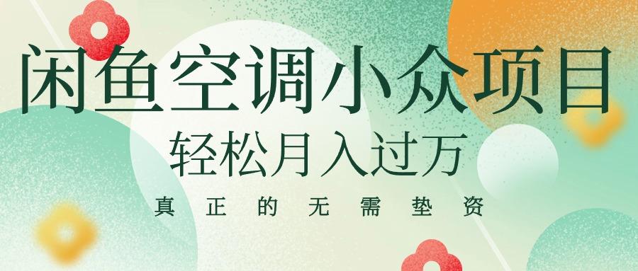 闲鱼卖空调小众项目 轻松月入过万 真正的无需垫资金-随风资源网
