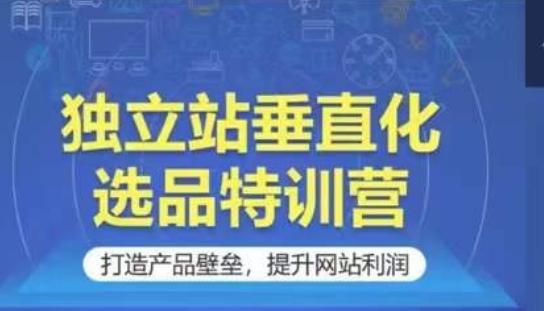独立站垂直化选品特训营，打造产品壁垒，提升网站利润-随风资源网