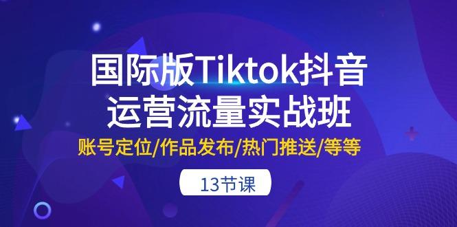 国际版Tiktok抖音运营流量实战班：账号定位/作品发布/热门推送/等等-13节-随风资源网
