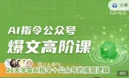 Ai指令公众号高阶课，学会ai指令+公众号的底层逻辑-随风资源网