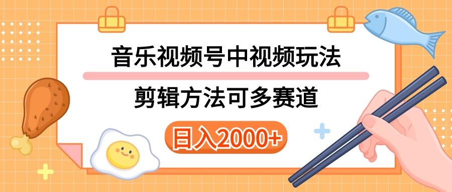 多种玩法音乐中视频和视频号玩法，讲解技术可多赛道。详细教程+附带素…-随风资源网