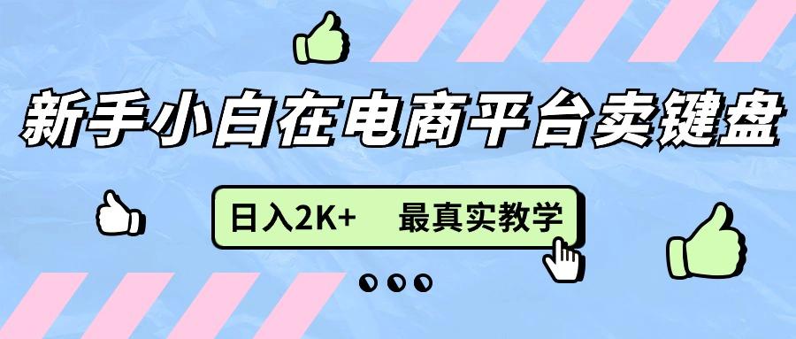 新手小白在电商平台卖键盘，日入2K+最真实教学-随风资源网
