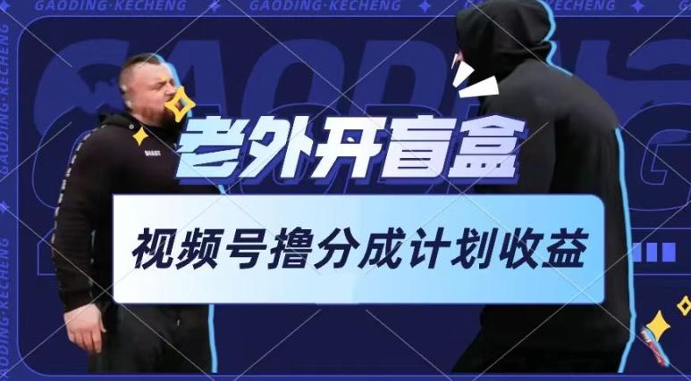 老外开盲盒视频，撸视频号分成计划收益，每天只需一小时，新手小白轻松上手【揭秘】-随风资源网