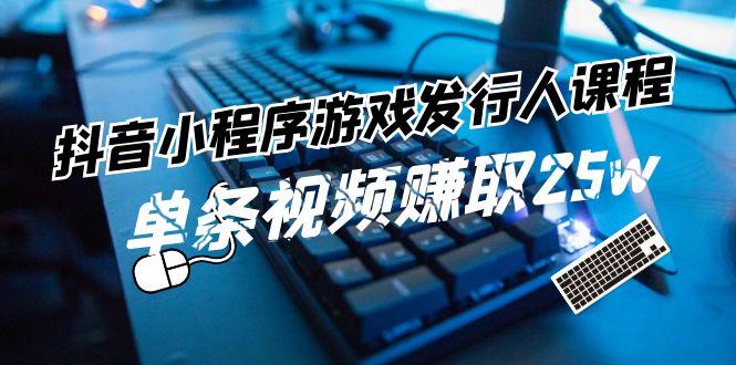 抖音小程序游戏发行人课程：带你玩转游戏任务变现，单条视频赚取25w-随风资源网