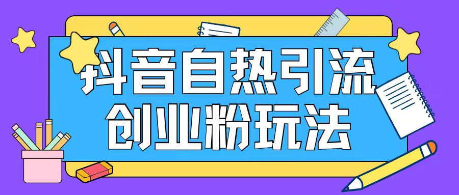 抖音引流创业粉自热玩法日引200+精准粉-随风资源网