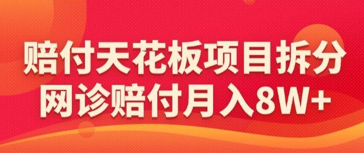 赔付天花板项目拆分，网诊赔付月入8W+-【仅揭秘】-随风资源网