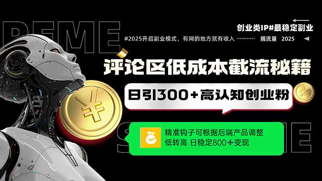 评论区低成本引流秘籍，精准钩子直击用户，单账号日增300+创业粉，日稳…-随风资源网