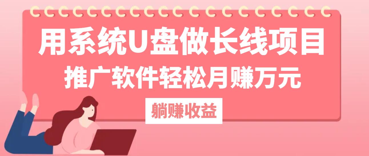 用系统U盘做长线项目，推广软件轻松月赚万元(附制作教程+软件-随风资源网