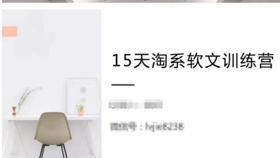 15天淘系软文训练营，跟年入50万的淘系软文导师，学习月收过万的淘系软文-随风资源网